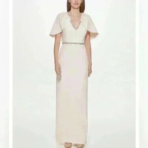 Calvin Klein Women's Short Cape Sleeve Maxi Grown Size 4 NWT MSRP $199